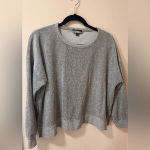J Crew Gray Velour Sweatshirt L